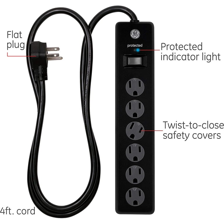 700 Joules Belkin 6-Outlet Home And Office Surge Protector With Essential Power Filtration And 4ft Cord Black 700 Joules Belkin 6-Outlet Home And Office Surge Protector With Essential Power Filtration And 4ft Cord Black